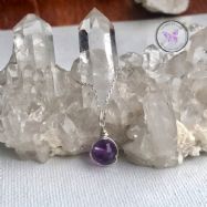 Amethyst Silver Wire Wrapped Pendant